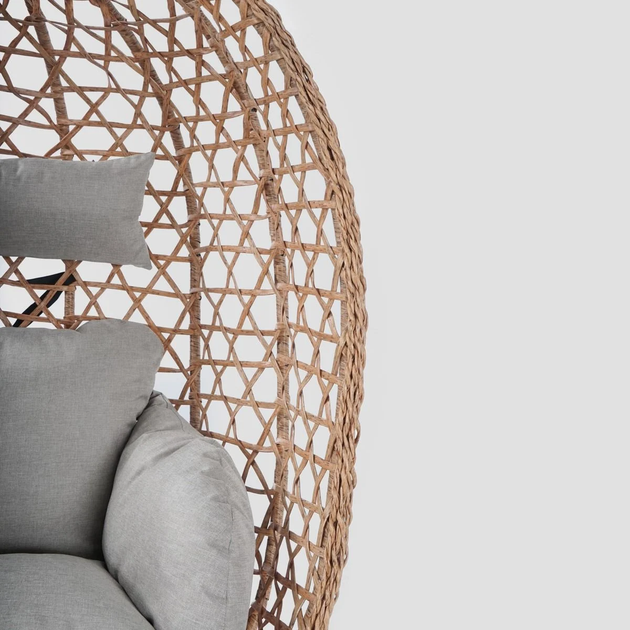 Huśtawka Cocoon HOMLA Nido 104x106x184 cm Beżowa - obraz 5