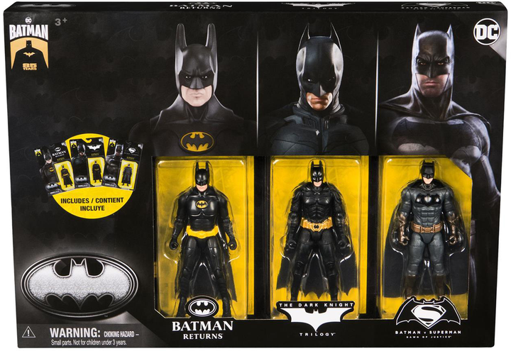 Набір фігурок Spin Master DC: Batman 85th Anniversary Batman 10 см 3 шт 6070909 (681147031616) - зображення 2