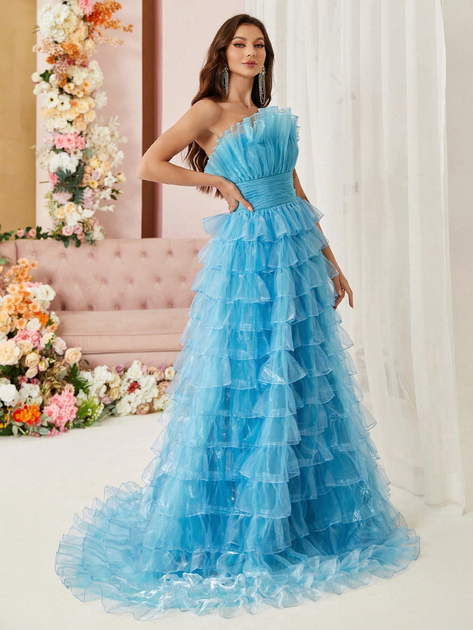 Сукня вечірня довга жіноча SHEIN GD-00158066 L Синя від Rozetka на платформі USKIDKA Акція на Сукня вечірня довга жіноча SHEIN GD-00158066 L Синя від Rozetka