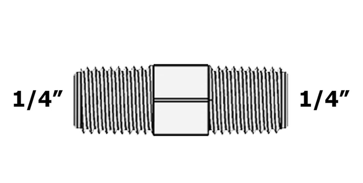 З'єднувач міжколбовий 2810-А/СС-2W 1/4"-1/4" (різьблення-різьблення) з ущільнювачем - зображення 2