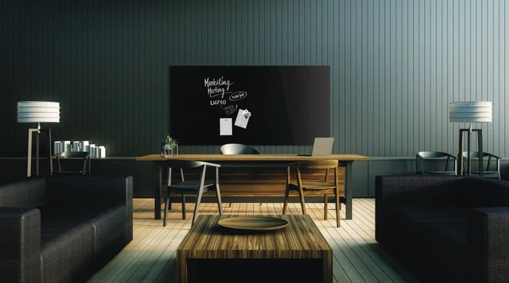 Дошка магнітно-маркерна 2000x1000 чорна Magnetoplan Glassboard-Black - изображение 7