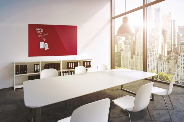 Дошка магнітно-маркерна 1500x1000 червона Magnetoplan Glassboard-Red - изображение 7