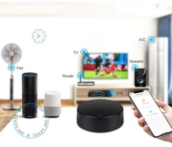 Умный Wi-Fi-пульт дистанционного управления RF и IR 433/315МГц Tuya Smart Круглый - Цвет Чёрный - изображение 4