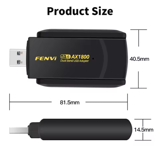 Адаптер двухдиапазонный FENVI 1800 Мбит/с WiFi 6 USB 2.4G/5Ghz беспроводной WiFi приемник USB 3.0 - изображение 2
