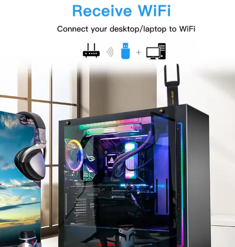 Адаптер двухдиапазонный FENVI 1800 Мбит/с WiFi 6 USB 2.4G/5Ghz беспроводной WiFi приемник USB 3.0 - изображение 5