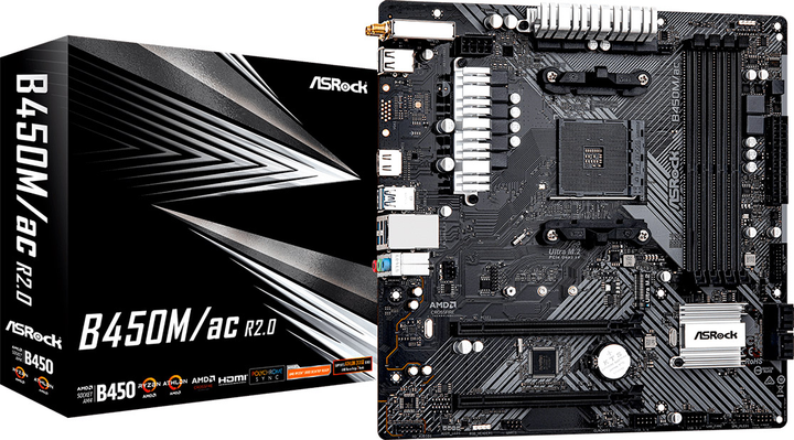Материнська плата ASRock B450M/AC R2.0 (sAM4, AMD B450, PCI-Ex16) - зображення 5