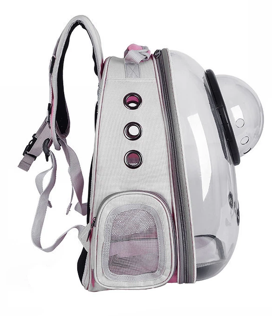 Рюкзак для переноски животных с иллюминатором CosmoPet CP-101 25х32х42см Светло-серый (JDT-0848100) - изображение 3
