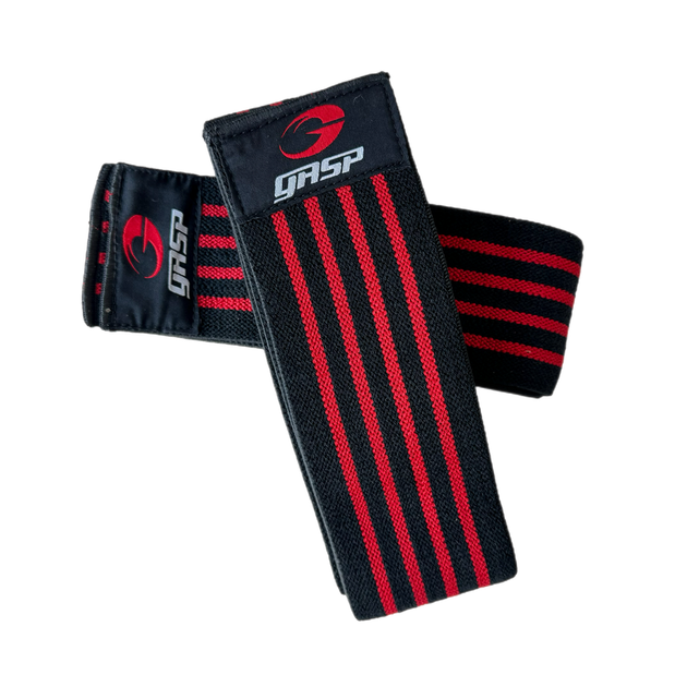 Бінти колінні GASP Knee wraps Black/Red 2 метра - Фото 2 Бінти колінні GASP Knee wraps Black/Red 2 метра - изображение 2