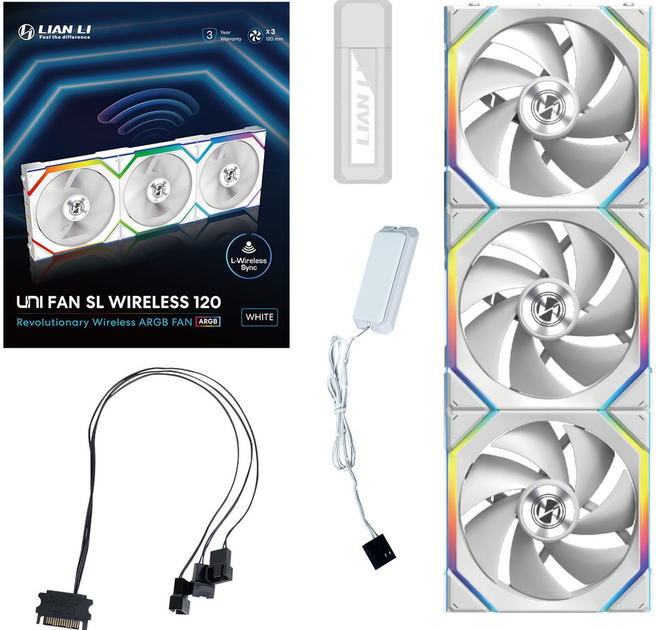 Zestaw wentylatorów Lian Li Uni Fan SL Wireless 120  White (LULI-092) - obraz 11