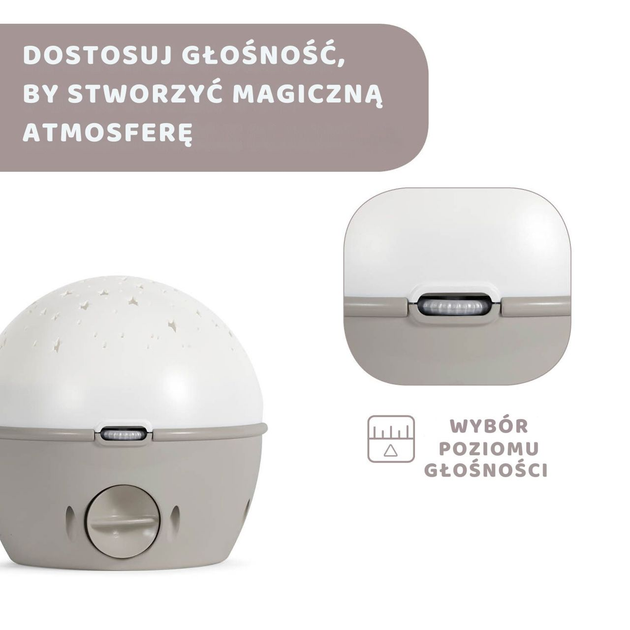 Нічник проектор зірочок Chicco First Dreams Next2Stars Бежовий (8058664112463) - зображення 7
