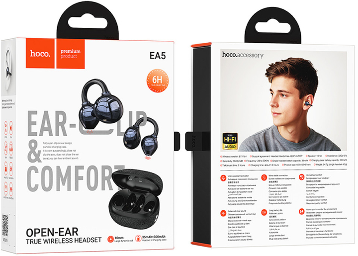 Słuchawki Hoco EA5 DUKE III Black (EA5 black) - obraz 4