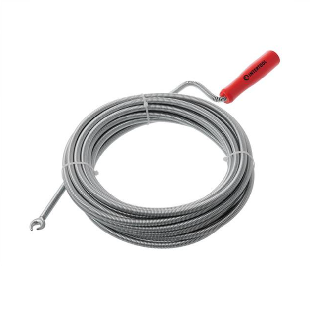 Трос для чищення труб Intertool 9мм x 10м з наконечником (HP-1007) - зображення 2