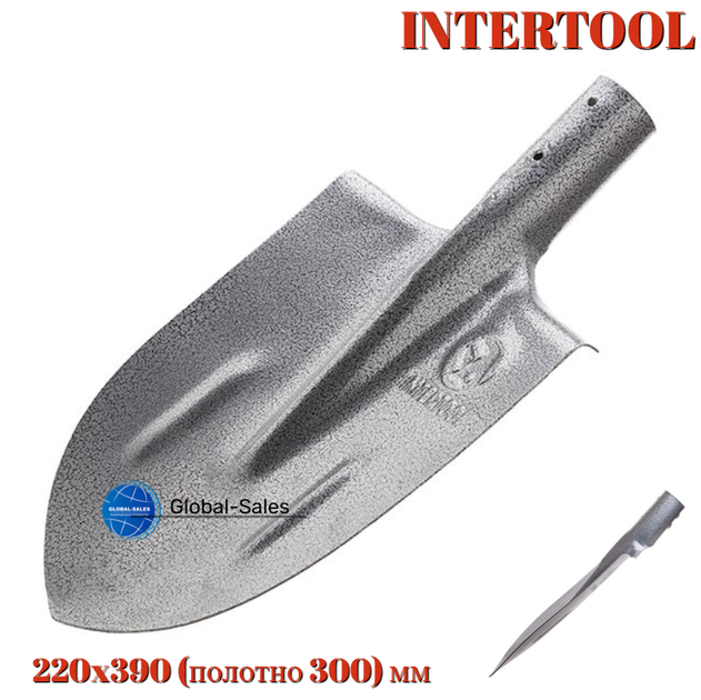 Лопата штыковая Intertool 0.9 кг молотковая (FT-2001) - Фото 1 Лопата штыковая Intertool 0.9 кг молотковая (FT-2001) - изображение 1