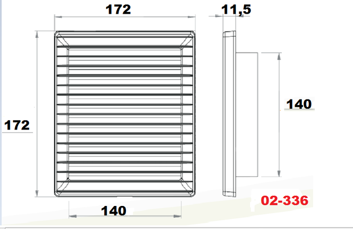 Решетка вентиляционная пластиковая с сеткой AirRoxy 140x140 white белая 02-336 - изображение 3
