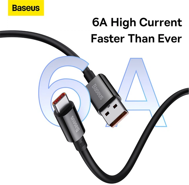 Kabel Baseus Superior USB do Type-C 100W 1 m Cluster Black (P10320102114-00) - obraz 10