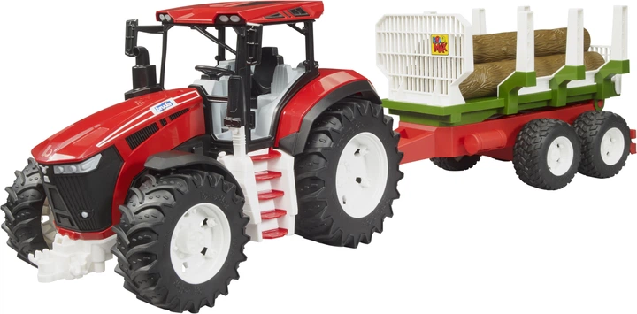 Zestaw zabawkowy Bruder Traktor Roadmax z przyczepą i kłodami 1:16 (4001702034535) - obraz 2