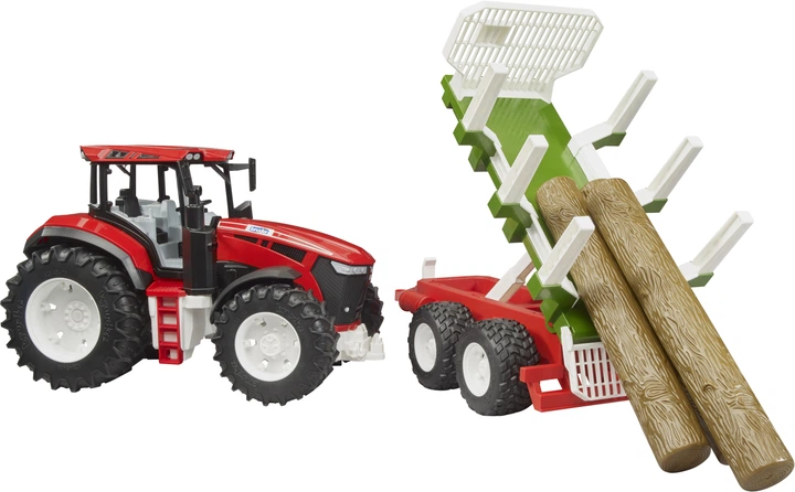 Zestaw zabawkowy Bruder Traktor Roadmax z przyczepą i kłodami 1:16 (4001702034535) - obraz 6