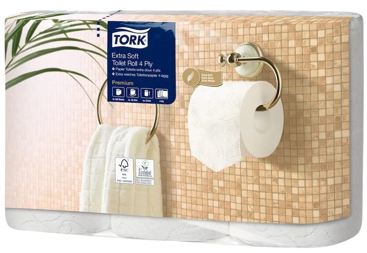 Zestaw papieru toaletowego Tork Premium T4 czterowarstwowy 42 szt (7322542286616) - obraz 1