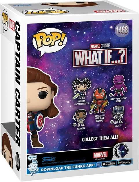 Фігурка Bobble-Head Funko Pop! Marvel What If 1468 Капітан Картер 68040 (889698680400) - зображення 3