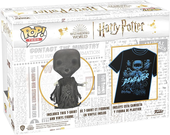 Zestaw Funko Pop! & Tee Harry Potter Figurka Dementor + Koszulka Rozmiar L 73130 (889698731300) - obraz 1