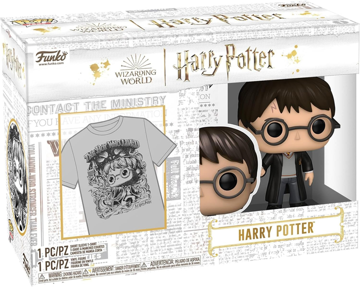 Zestaw Funko Pop! & Tee Harry Potter Figurka Harry Potter + Koszulka Rozmiar XL 76201 (889698762014) - obraz 1