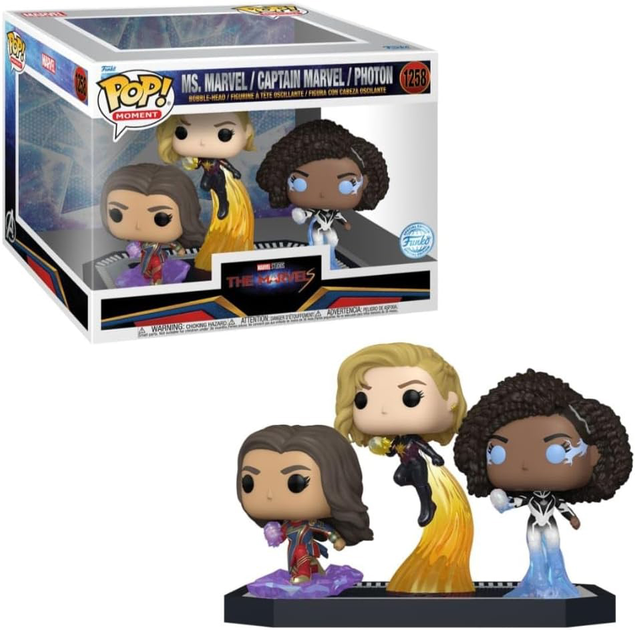 Zestaw figurek Bobble-Head Funko Pop! Moment The Marvels 1258 Ms. Marvel / Captain Marvel / Photon 68644 (889698686440) - obraz 1