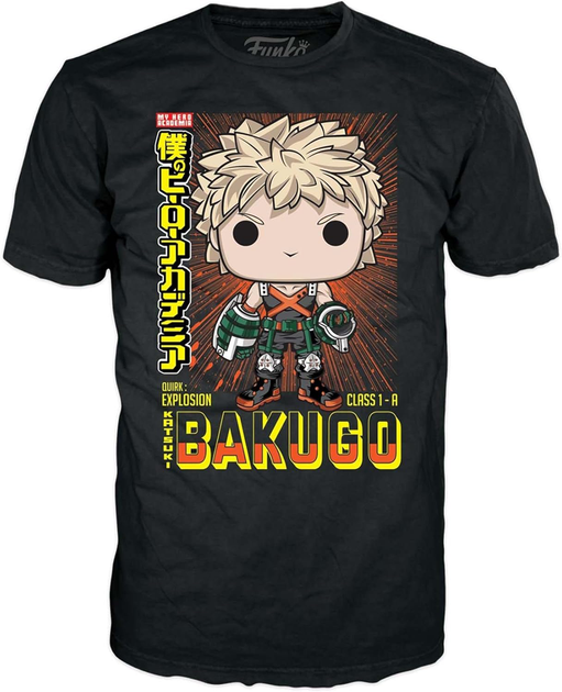 Zestaw Funko Pop! & Tee My Hero Academia Figurka Katsuki Bakugo + Koszulka Rozmiar L 64594 (889698645942) - obraz 3