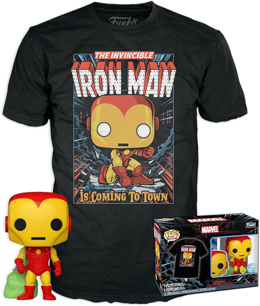 Набір Funko Pop! & Tee Marvel Фігурка Залізної Людини + футболка розмір L 72838 (889698728386) - зображення 2