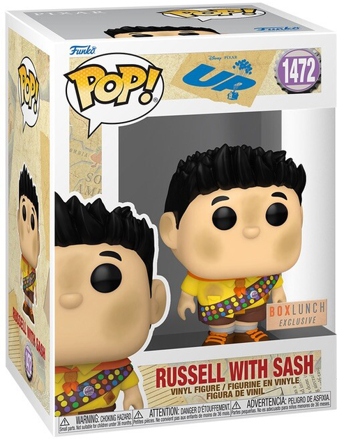 Фігурка Funko Pop! Disney Вгору 1472 Russel with Sash Box Lunch Exclusive 79158 (889698791588) - зображення 1