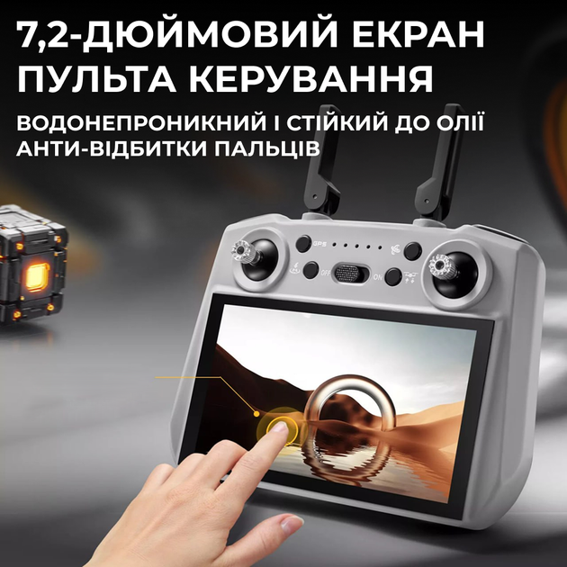 Квадрокоптер дрон S185 2.7K GPS 3-осевой подвес FPV до 6 км до 23 мин 1 АКБ пульт с экраном 7.2" 5G Wi-Fi избегание препятствий складной профессиональный - Фото 6 Квадрокоптер дрон S185 2.7K GPS 3-осевой подвес FPV до 6 км до 23 мин 1 АКБ пульт с экраном 7.2" 5G Wi-Fi избегание препятствий складной профессиональный - изображение 6