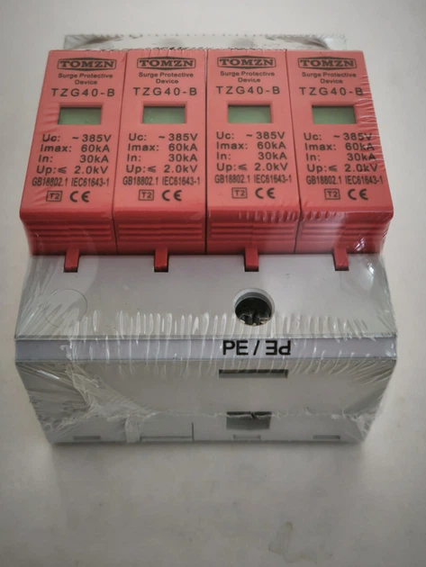 УЗИП TOMZN 4P AC SPD 385V 30-60kA ограничитель перенапряжения 4-х плюсный - изображение 3
