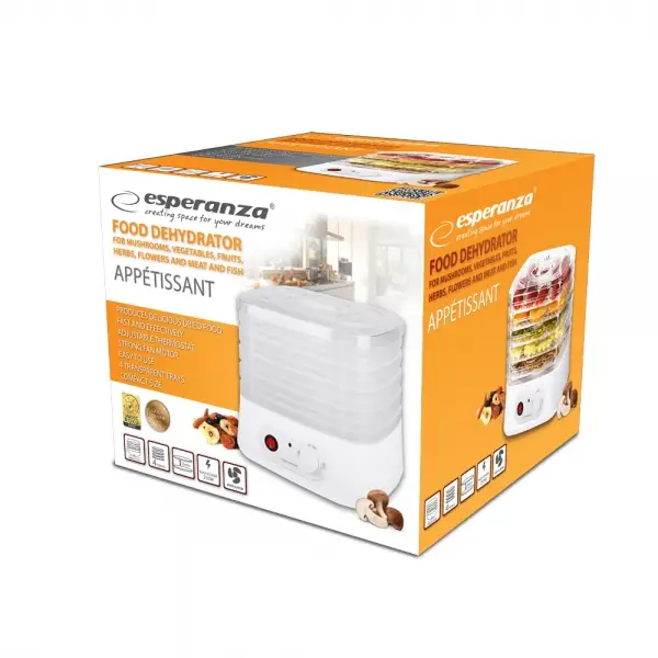 Сушилка Esperanza Appetissant EKD004 - 250 Вт, 4 секции, для овощей и фруктов - изображение 4