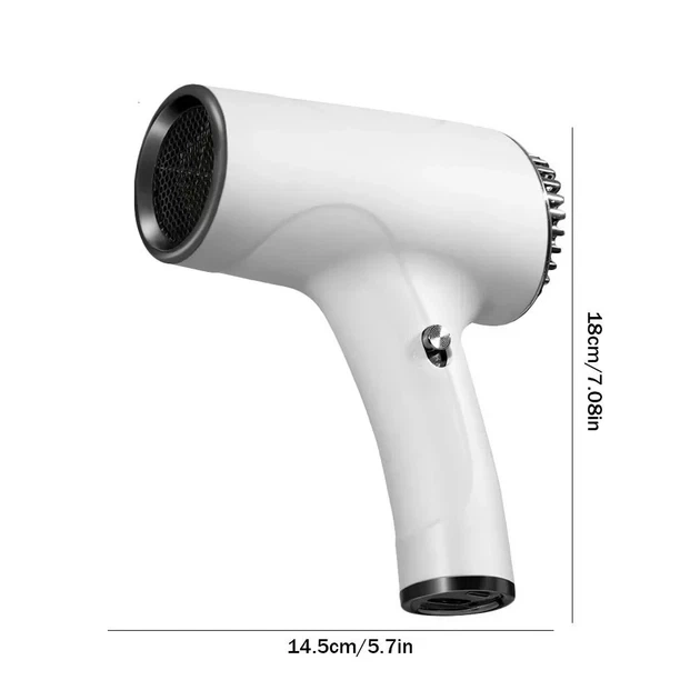 Фен для волос Portable Hair Dryer, 2600 mAh Беспроводной, белый (PHD32) - изображение 2