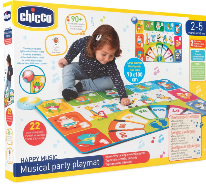 Інтерактивний ігровий килимок Chicco Happy Music 100 x 70 см (8058664112845) - зображення 2