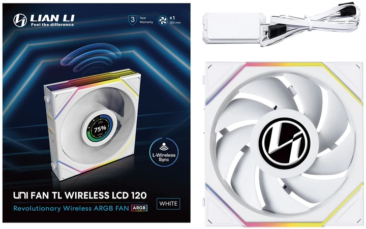 Wentylator Lian Li Uni Fan TL Wireless LCD 120 White (LULI-114) - obraz 7