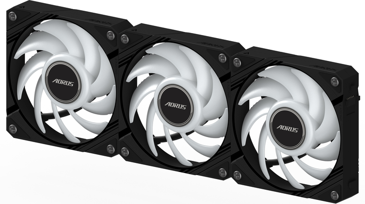 Zestaw wentylatorów Gigabyte Aorus EZ Chain Fan 120 Black (GP-ECFAN1203) - obraz 5
