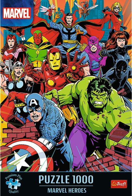 Пазлы Trefl Premium Marvel Heroes Герои Марвел 1000 элементов (5900511108811) - Фото 3 Пазлы Trefl Premium Marvel Heroes Герои Марвел 1000 элементов (5900511108811) - изображение 3