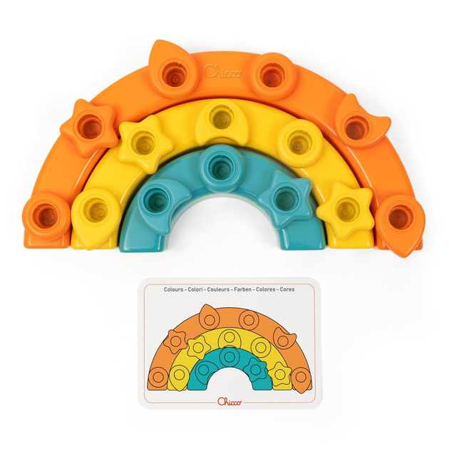 Zabawka edukacyjna Chicco Smart2Play 2 w 1 Kolorowe Pinezki Tęcza (8058664177820) - obraz 5