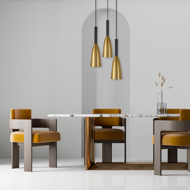 Lampa wisząca Light Prestige Solin 3 3xE27 Złota (LP-181/3P GD) - obraz 2