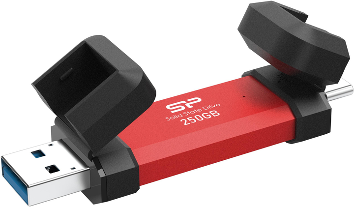 SSD диск Silicon Power DS72 250GB USB Type-A/USB Type-C Red (SP250GBUC3S72VPR) - зображення 3