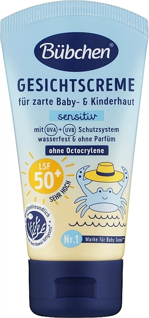 Солнцезащитный крем для лица для чувствительной кожи Bubchen SPF50+ Sensitive 50ml (883709-908692-2) - Фото 1 Солнцезащитный крем для лица для чувствительной кожи Bubchen SPF50+ Sensitive 50ml (883709-908692-2) - изображение 1
