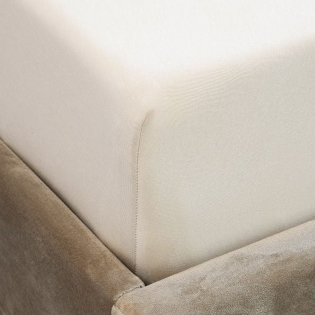 Простирадло Homla Pelly Premium джерсі Бежеве 90 x 200 см (5904183874081) - зображення 5