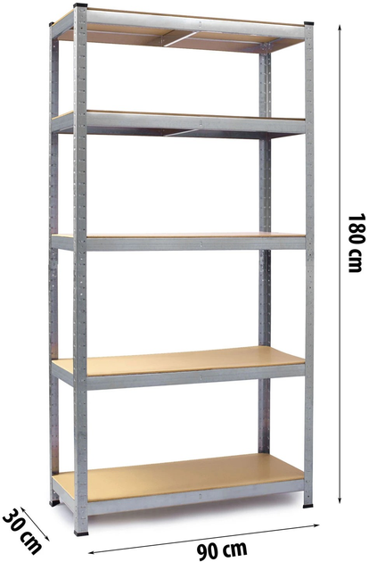 Regał magazynowy Humberg 4843 180 x 90 x 30 cm (5908220477730) - obraz 6