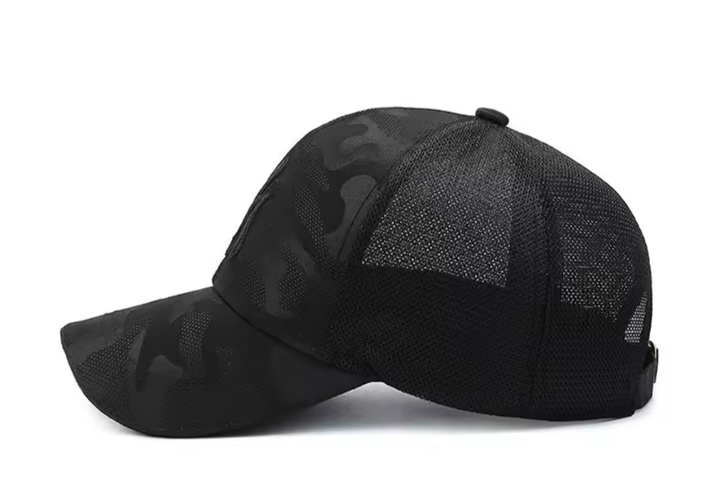 Кепка бейсболка камуфляж NY (New York) unisex доросла жіноча чоловіча регулюється onesize чорна (9065b) - зображення 2