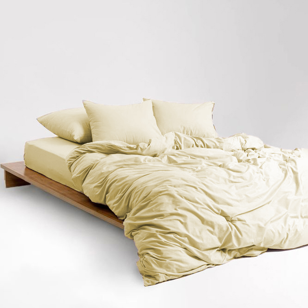 Акція на Підковдра MirSon Soft Touch of Satin 014 Light yellow 143х210 см від Rozetka