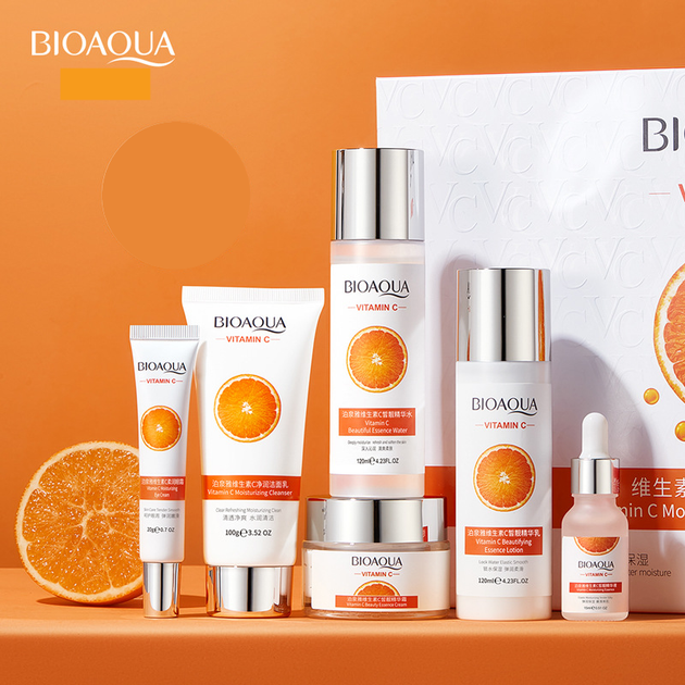 Подарочный набор для лица Bioaqua Vitamin C Set, увлажняющий, с витамином С, 6 средств - изображение 2