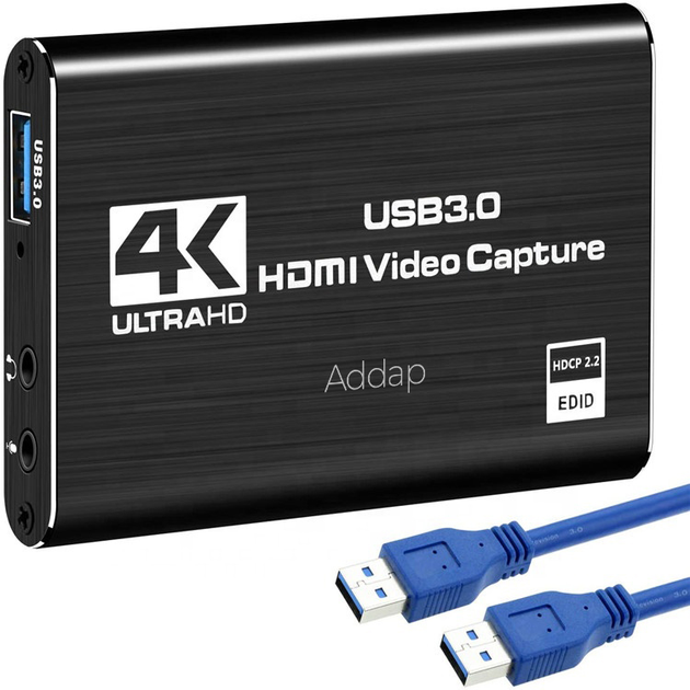Зовнішня відеокарта відеозахоплення HDMI в USB 3.0 на 2 монітори OEM VCC04 для геймінгу, стрімінгу та прямих трансляцій - зображення 8