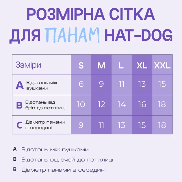 Панама для собак Hat-Dog котон чорна з регульованою затяжкою 3/M - изображение 3