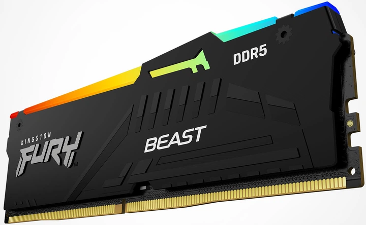 Оперативна памʼять Kingston Fury DDR5-5600 65536MB PC5-44800 (Kit of 2x32768) Beast RGB Black (KF556C40BB2AK2-64) - зображення 5