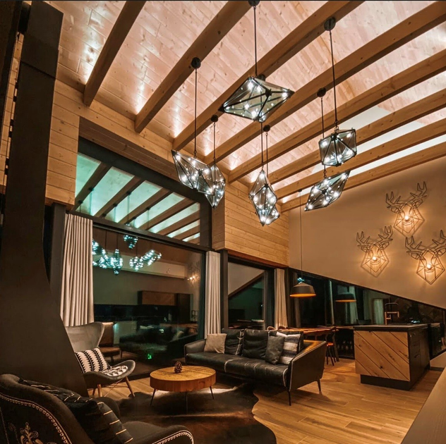 Lampa wisząca Light Prestige Series Konstelacja pozioma 7 x G9 dymna czarna (LP-056/1P BK) - obraz 3